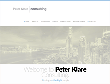 Tablet Screenshot of peterklareconsulting.com